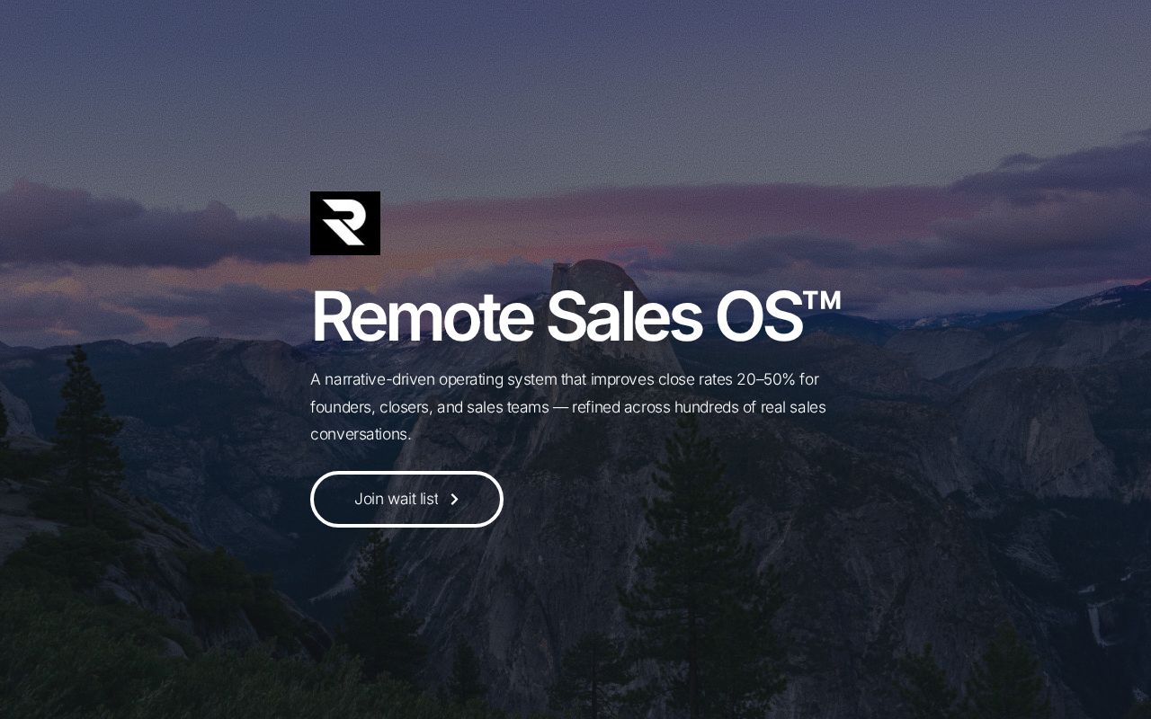Remote Sakes Remote Sales Operating System
